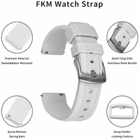 Гледайте ленти от неръждаема стомана Бързо освобождаване Fluoro Cubber Watch Watch за мъже, черно