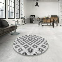 Ahgly Company Indoor Square Marketed Off-White Novelty Area Rugs, 3 'квадрат