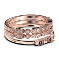 Дейни минималистичен 1. Карат багет нарязана морганит и диамантен мойсанит годежен пръстен, античен сватбен пръстен в сребро със стерлинги с 18K розово злато, трио комплект, съвпадаща лента