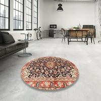 Ahgly Company Indoor Rectangle Traditional Brown Red Medallion Area Rugs, 6 '9'