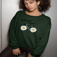 Следвайте мечтите си Daisies Sweatshirt Women -Image by Shutterstock, женски 5x -голям