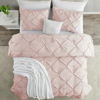 Комплект за прикриване на завивка на плът, луксозен премиум Pintuck Style Comforter Cover