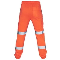 Товарни панталони мъже Пътят работи с висока видимост Горди ежедневни джобни работи ежедневни панталони панталони портокал