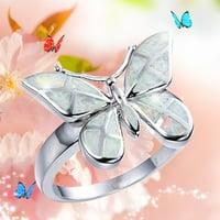 Frehsky пръстени ретро цвят пеперуда форма Циркон пръстени жени модна тенденция Пълна пеперуда пръстен дами бижута диамантени пръстени за жени размер 11