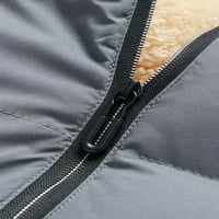 Lumento Mens Fashion Winter Warbe Feastcoat Редовно годно яке Жилетка ватирани пълни Zip Outwear с джобове сиво 2xl