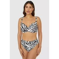 Великолепни дамски Zebra Print Mid Rise Bikini Bottoms