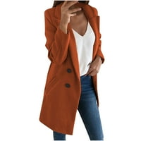 Жени палта зимен клирънс модна дамска плюс размер топло палто жилетка зима солиден дълъг ръкав връхни дрехи