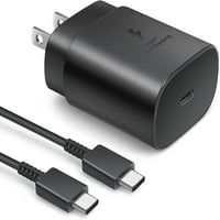 25W USB -C Супер бързо зарядно зарядно зарядно зарядно устройство - черно