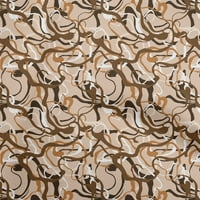 OneOone Cotton Fle Brown Fabric Abstract Craft Projects Decor Fabric Отпечатани от двора широк