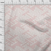 Oneoone Georgette Viscose Light Pink Fabric Geometric Sewing Material Print Fabric край двора