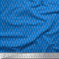 Soimoi Blue Satin Silk Fabric Фара от морска печат на тъкани от двор широк двор